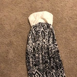 long strapless dress